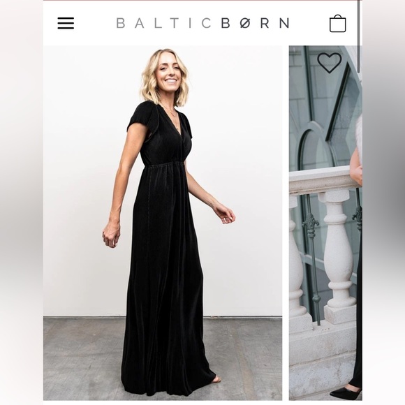 NWT Baltic Born Athena Pleated Maxi Dress - Black, Size: XL - Picture 7 of 10